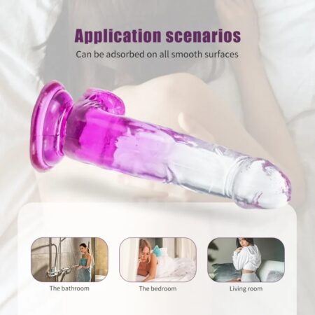 DILDO BICOLOR TESTICULOS MEDIANO