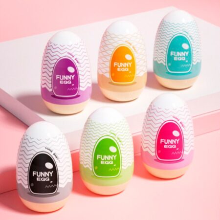 Masturbador Huevo Textura Doble Funny kit 6 piezas