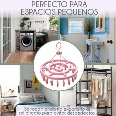 Gancho secador con pinzas