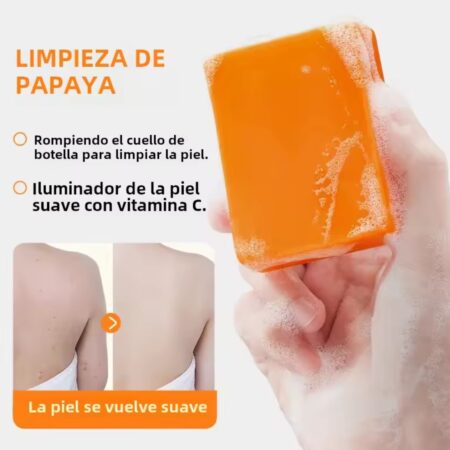 Jabón ACLARANTE de papaya con vitamina C. BIOAQUA.  BQY71716