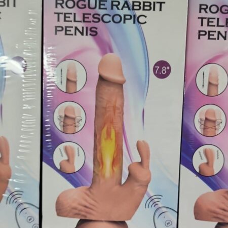 VIBRADOR TELESCÓPICO Y GIRATORIO DE CONEJO REBELDE TERMICO