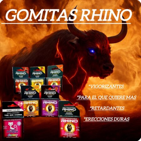 Gomitas Rhino Vigorizantes, LIBIDO, RETARDANTE ERECCIÓN DURA