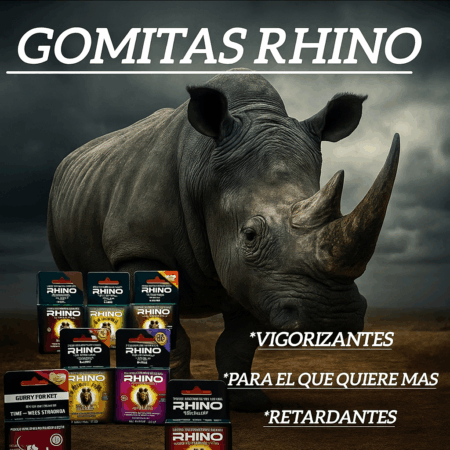Gomitas Rhino Vigorizantes, LIBIDO, RETARDANTE ERECCIÓN DURA