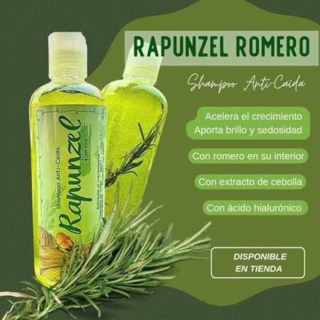 Shampoo de romero con raíz.