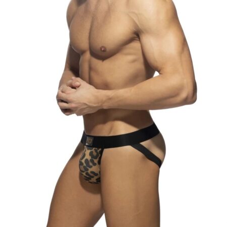 Tanga para hombres con estampado de leopardo