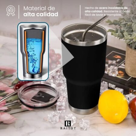 TERMO TIPO YETI DE ACERO INOXIDABLE