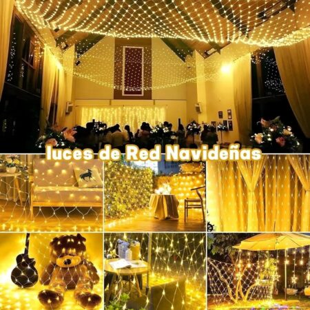 Luces de Red Doradas de Navidad RSDY5366