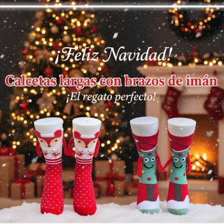 CALCETA NAVIDEÑA LARGA CON IMAN