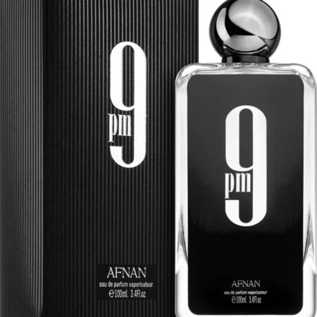 Perfume arabe  9 PM- CAJA  MANCHADA tapón no plastico