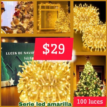 SERIE DE LUCES DE 100 FOCOS DORADA JDJ 2603