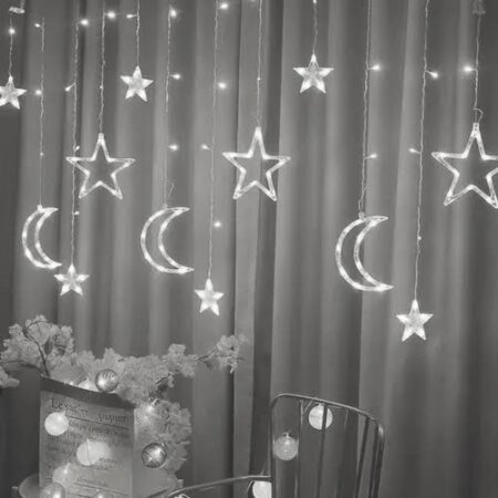 Serie de Estrella y Luna PLATEADA RSDY8233