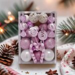 Set de esferas navideñas con paletas.