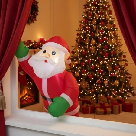 SANTA  inflable con luz de navidad mide 1.20