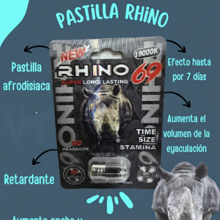 PASTILLA RHINO 1 CAPSULA PARA 7 DÍAS +tiempo+tamaño+resistencia sin dolor de cabeza