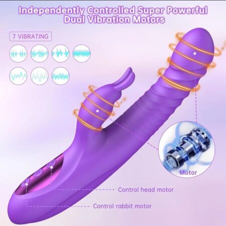 VIBRADOR CONEJO GIRATORIO TERMICO XOXO