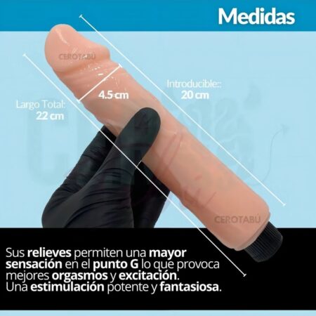 VIBRADOR TOP 22 cm PIEL