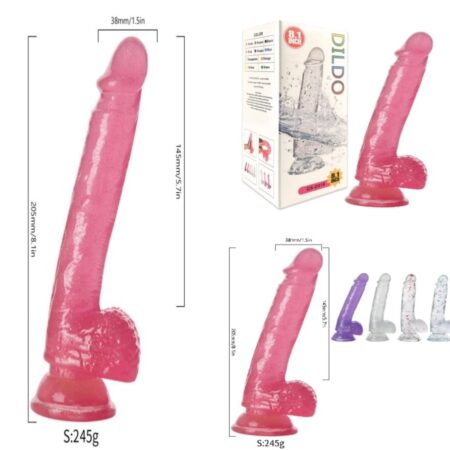 DILDO CON GLITER 8.1" 21cm
