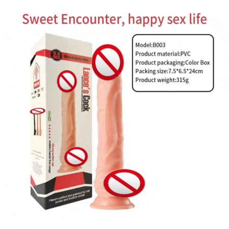 DILDO REALISTA 9.4" con ventosa 
24 cm