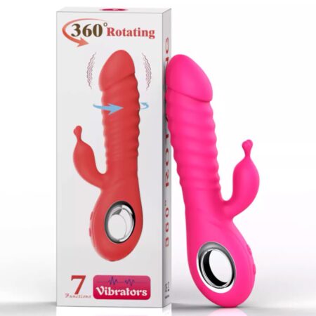VIBRADOR CONEJO RABIT GIRATORIO EXPANDIBLE