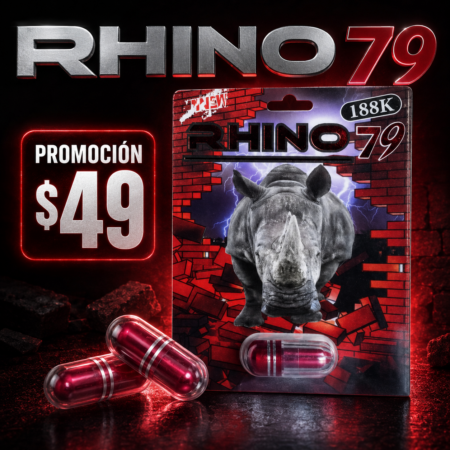 PASTILLA RHINO 1 CAPSULA PARA 7 DÍAS +tiempo+tamaño+resistencia sin dolor de cabeza