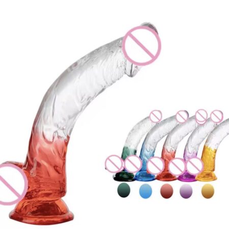 Dildo bicolor curvo 7.9